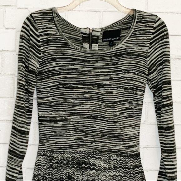 Cynthia Rowley Grey Marled Space Dyed Knit Dress S - Picture 4 of 9
